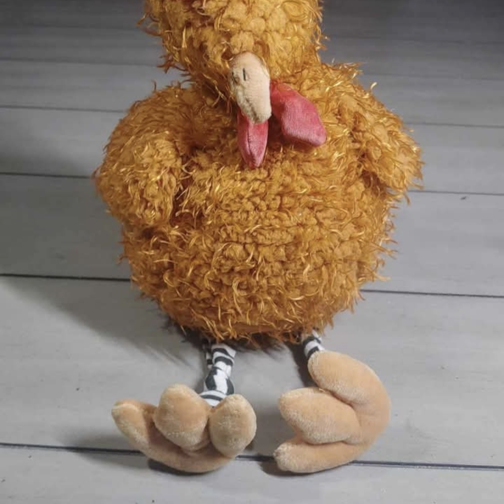 Bunnies by the Bay Fluffy Orange Bird Toy